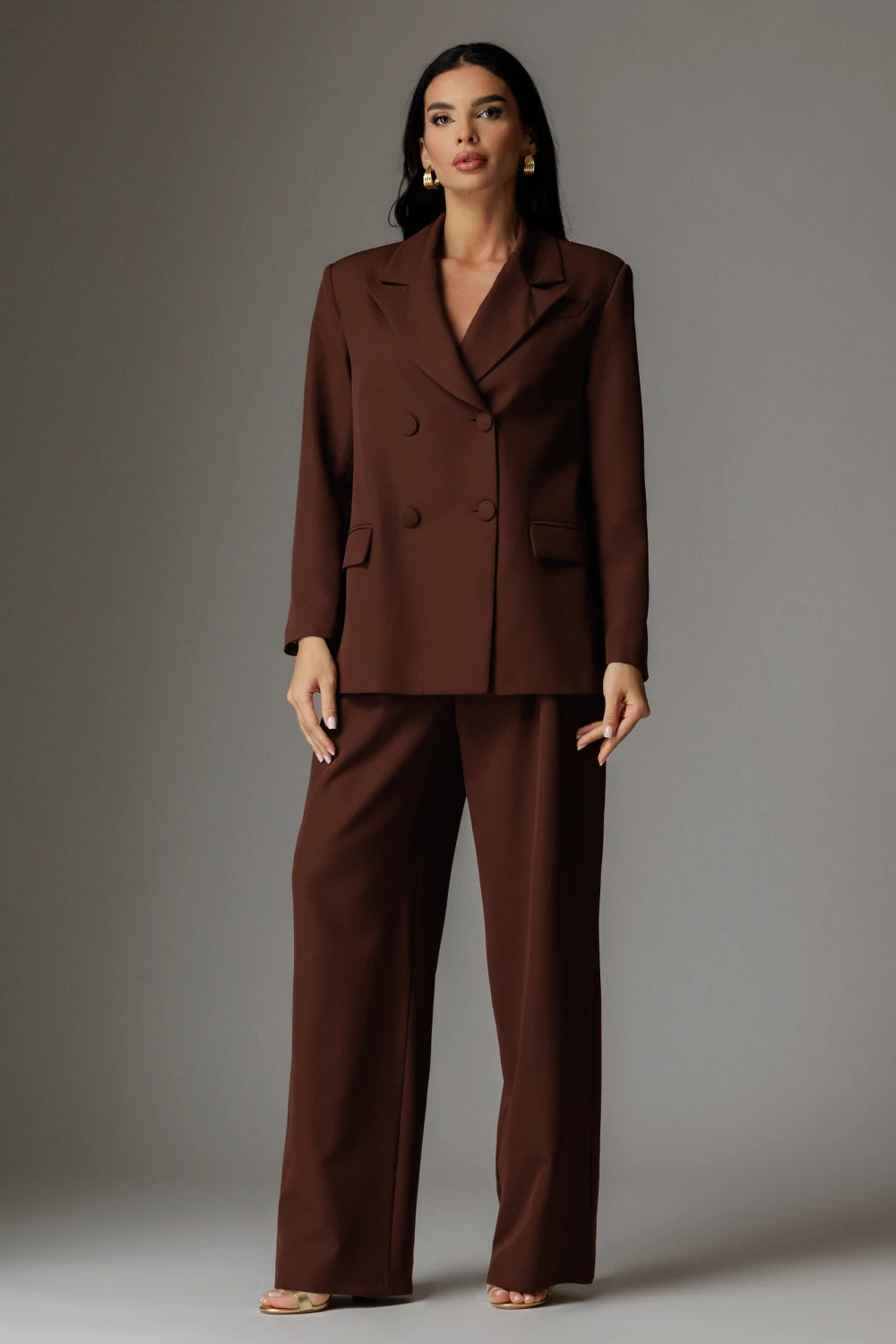 Compleu Adina Elegant Maro