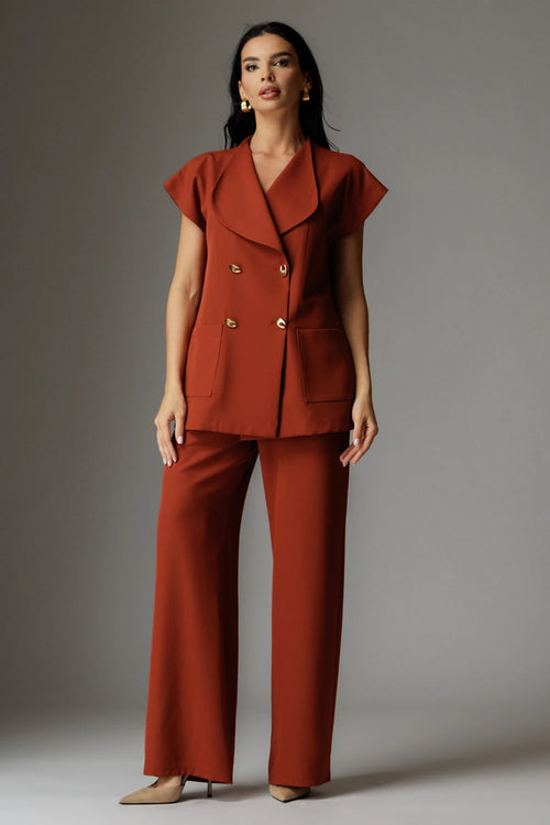 Compleu Beatrice Elegant Caramiziu