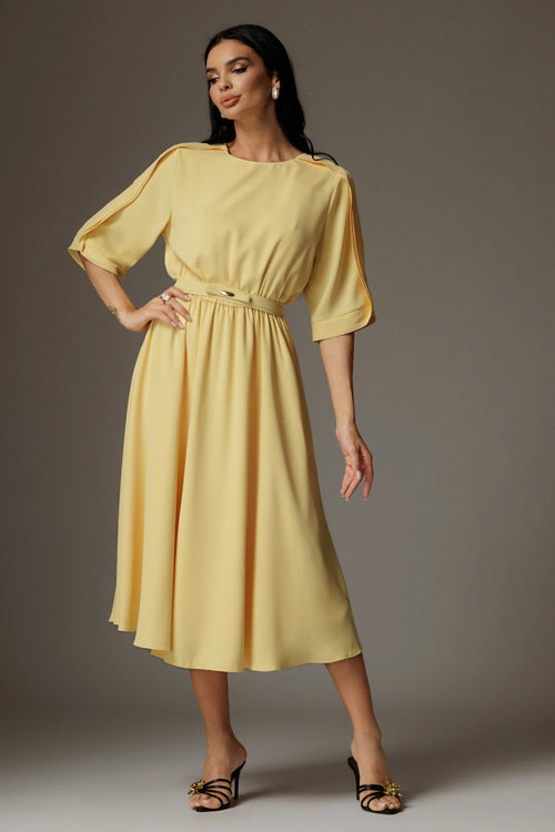 Rochie Alexia galben eleganta 2