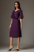 Rochie Anastasia mov cu drapaj elegant