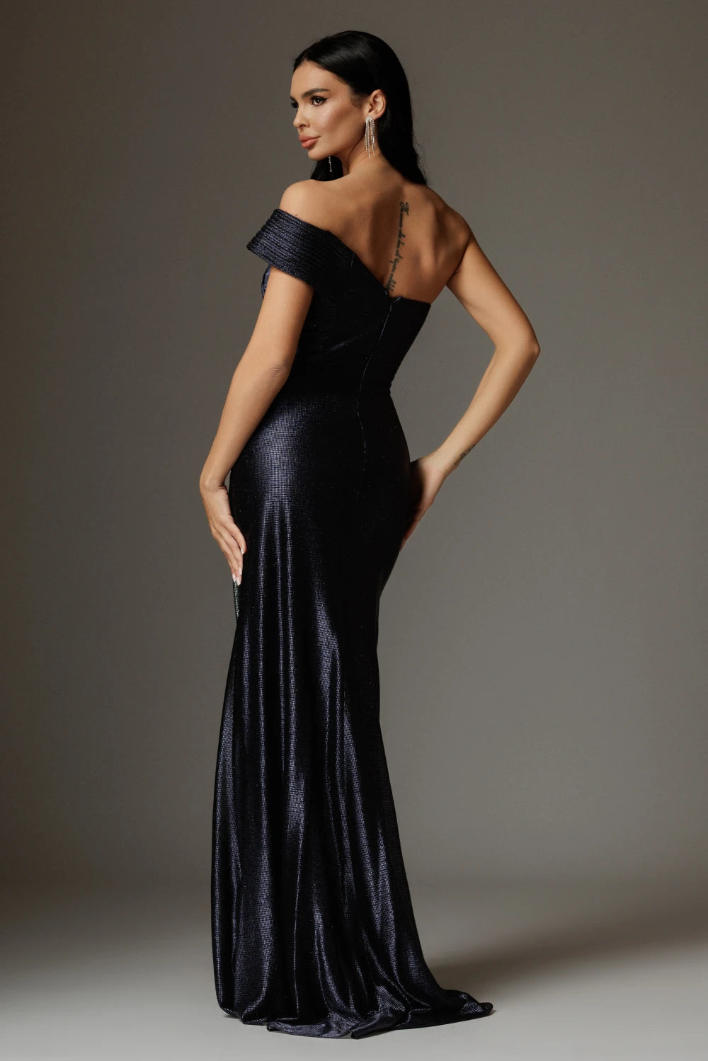 Rochie Anca bleumarin eleganta 2