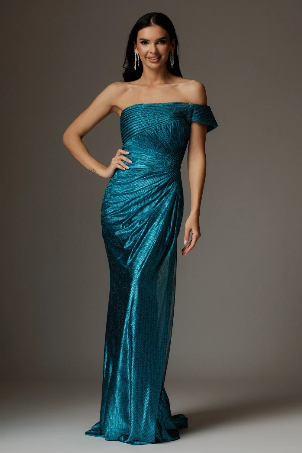 Rochie Anca turcoaz eleganta
