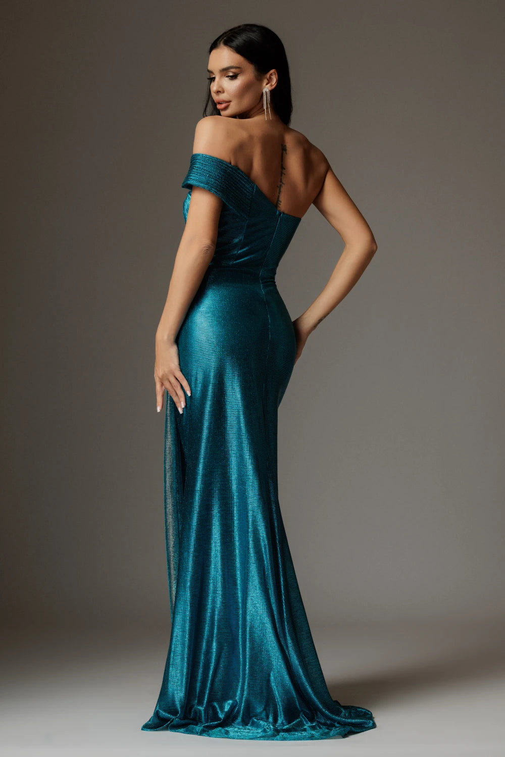 Rochie Anca turcoaz eleganta 2