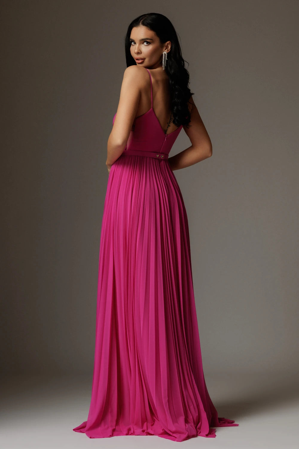 Rochie Andreea fucsia lunga 2