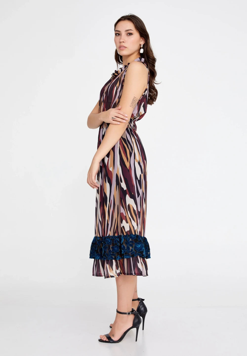 Rochie Aniko bordo 4