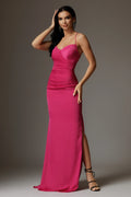 Rochie Bianca fucsia cu spatele gol