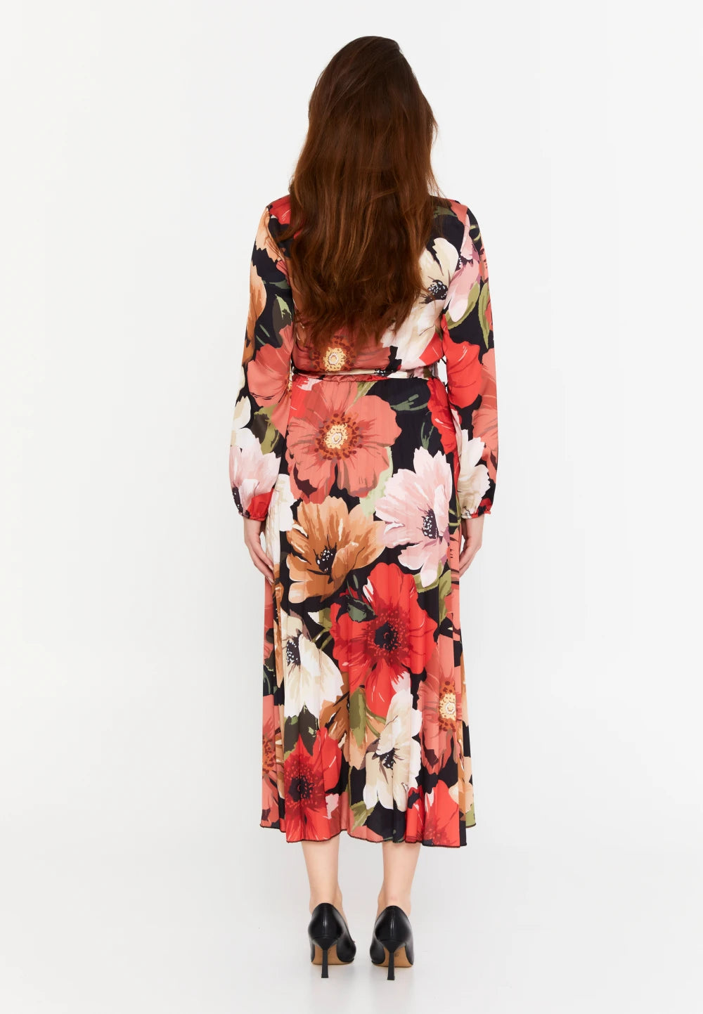 Rochie Briana cu imprimeu roz 2