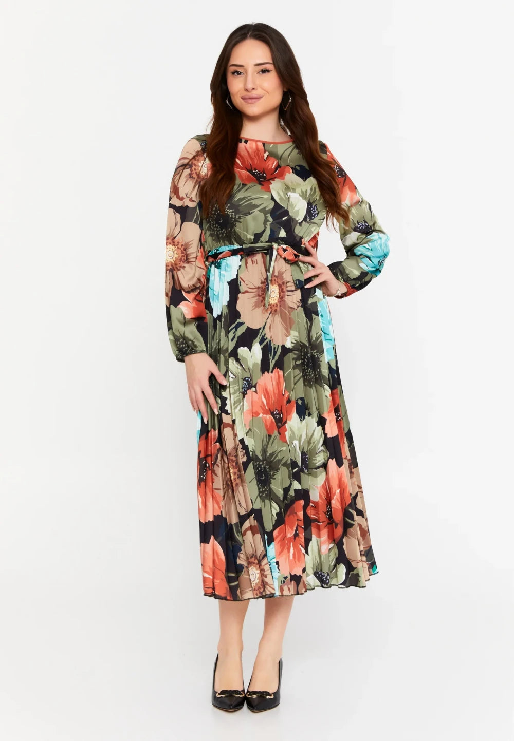 Rochie Briana cu imprimeu multicolor 2