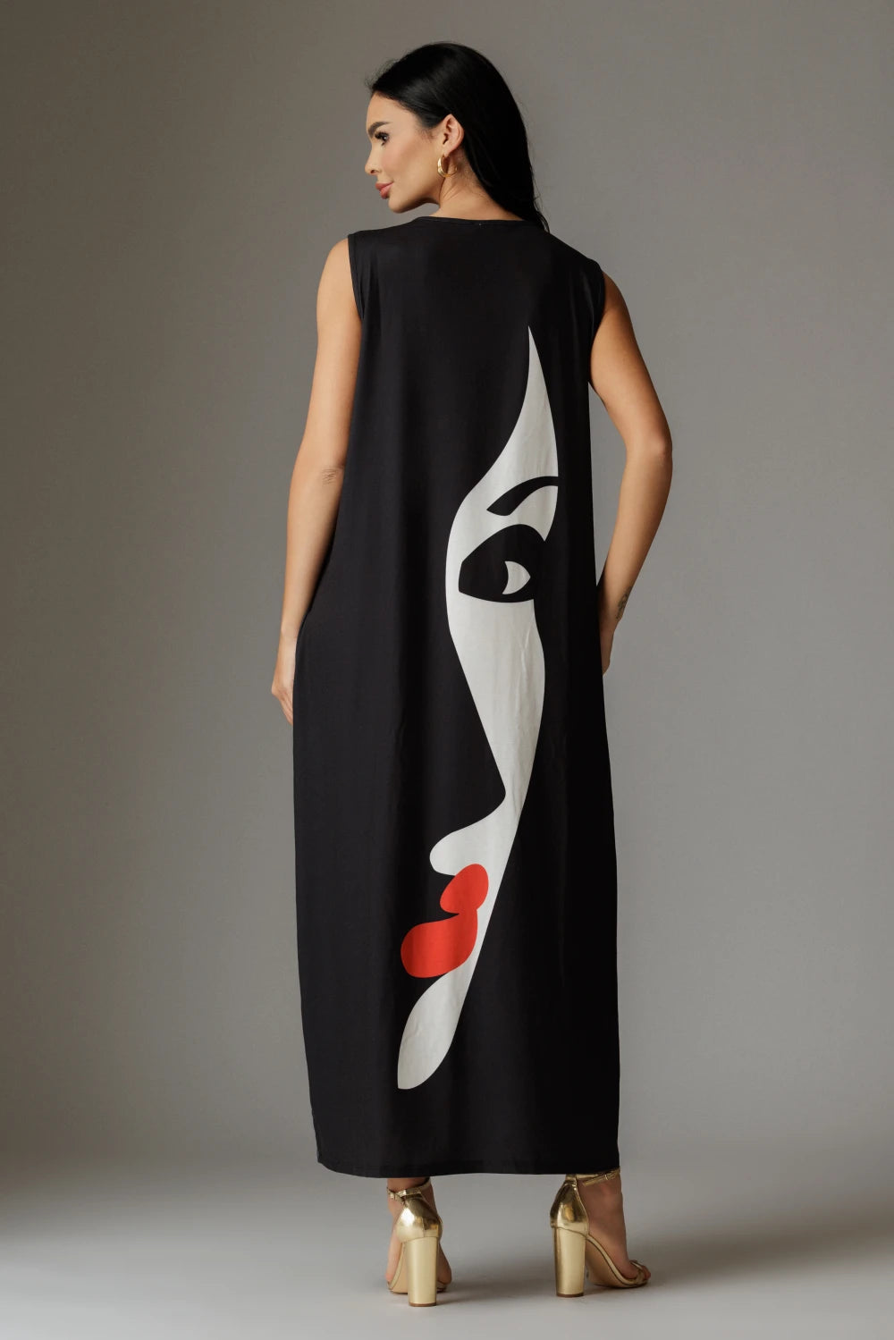 Rochie Claudia cu Detalii Artistice Negru 2