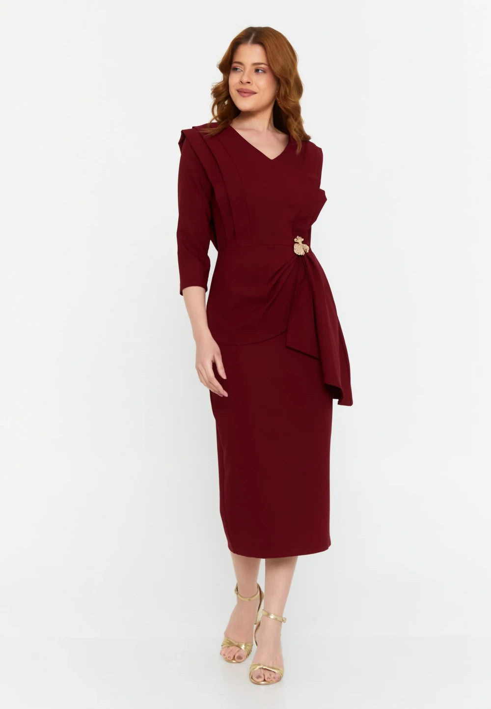 Rochie Ines bordo 2