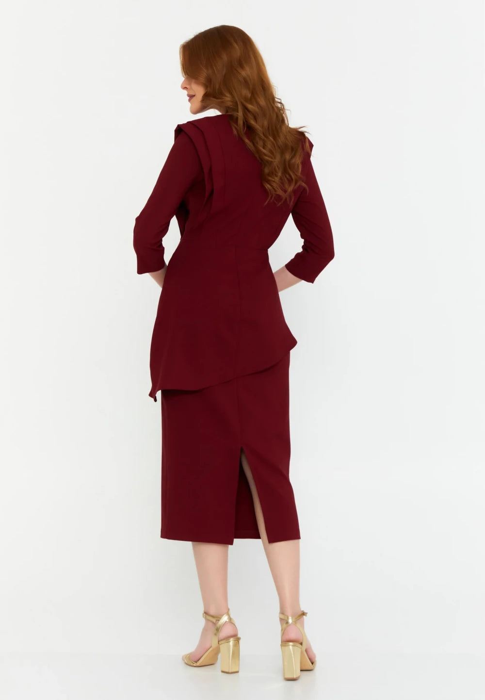 Rochie Ines bordo 3