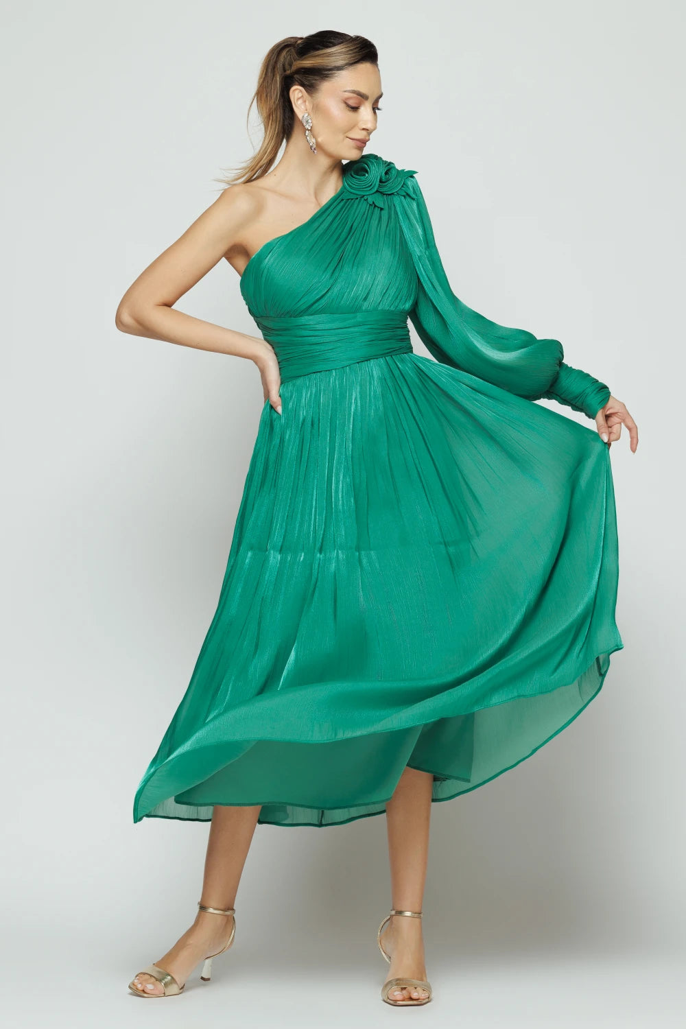 Rochie Isra verde 3