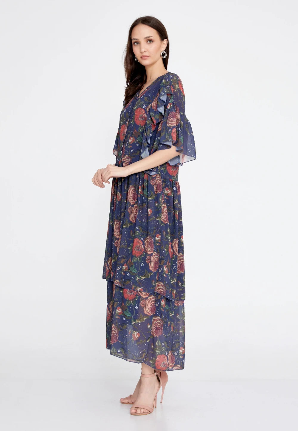 Rochie Katinca cu imprimeu albastru 4