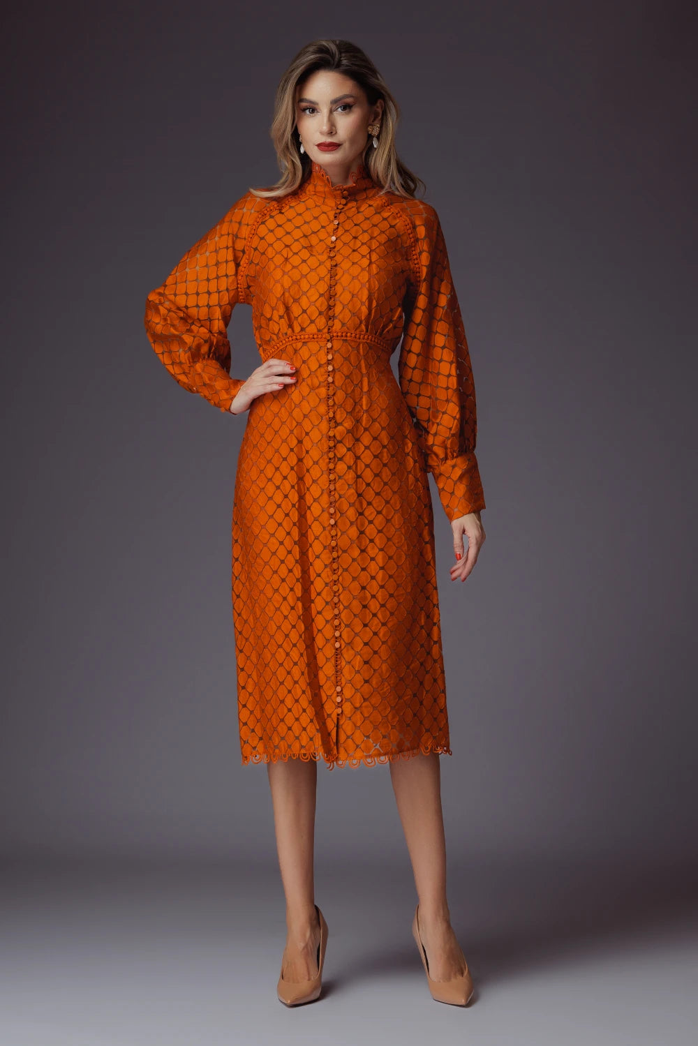 Rochie Laurentina portocalie