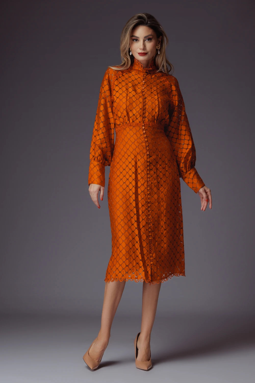 Rochie Laurentina portocalie 2