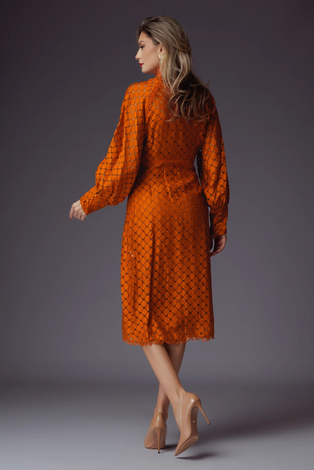 Rochie Laurentina portocalie 3