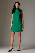 Rochie Lorena cu Aplicatie Florala Verde