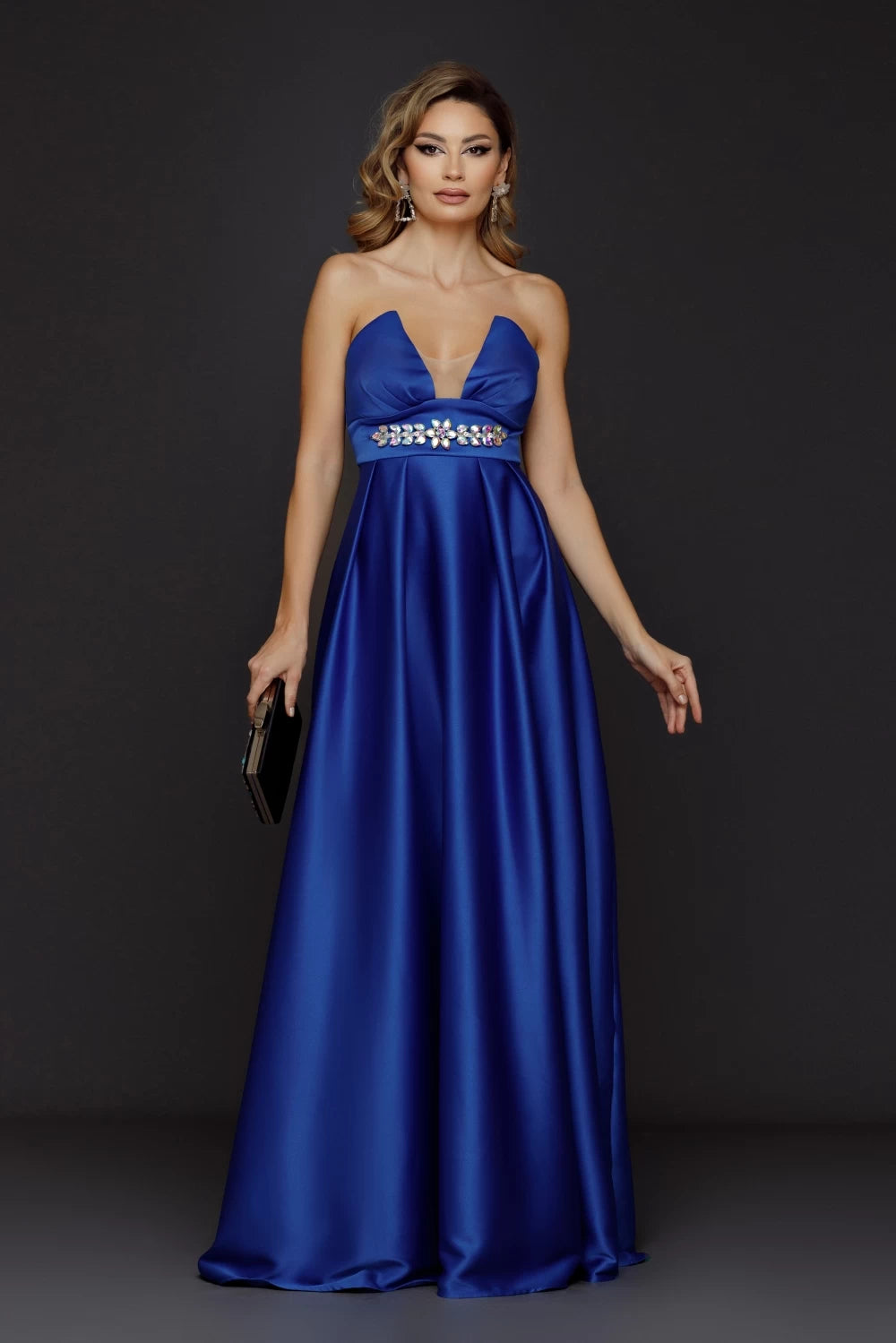 Rochie lunga Caterine albastra