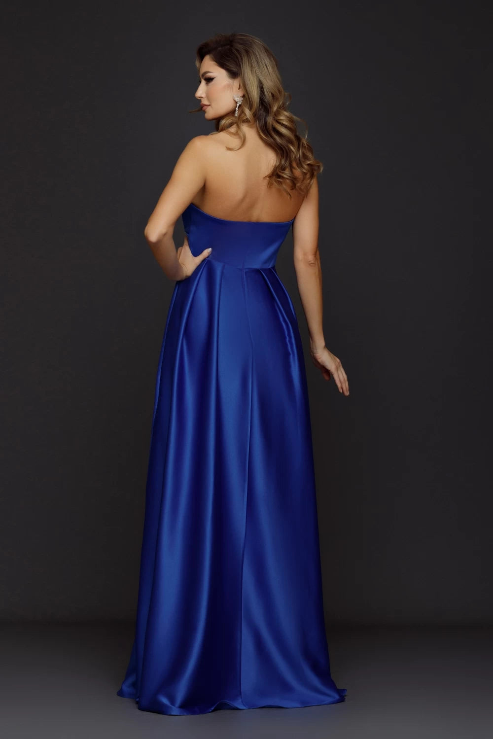 Rochie lunga Caterine albastra 2