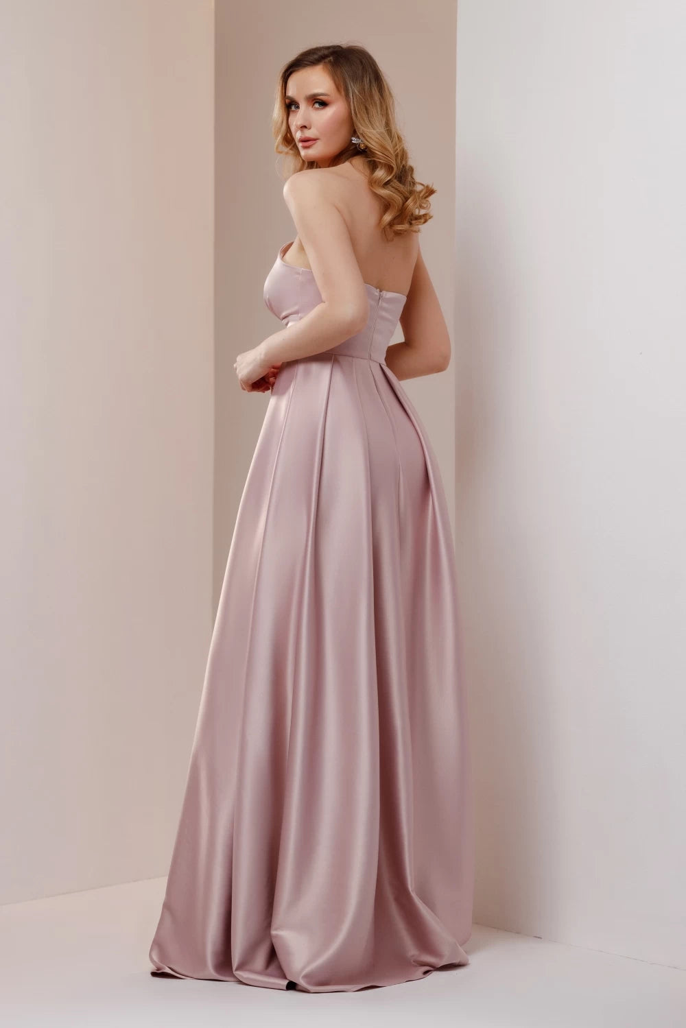 Rochie lunga Caterine roz 6