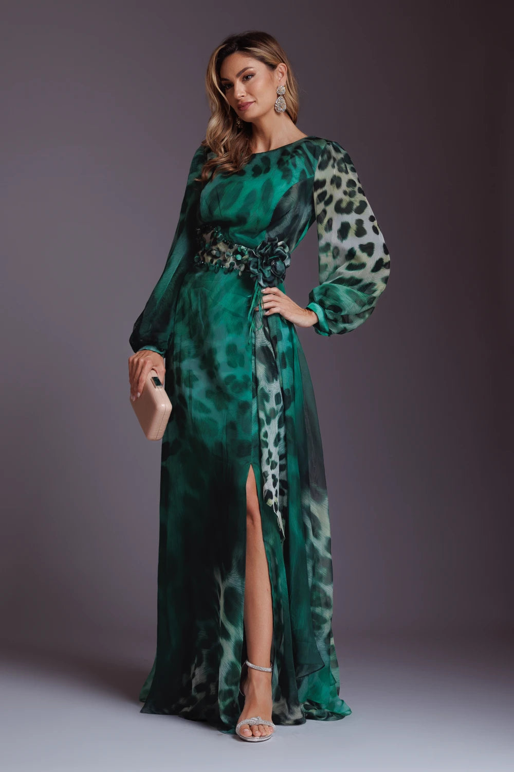 Rochie lunga Giorgia verde