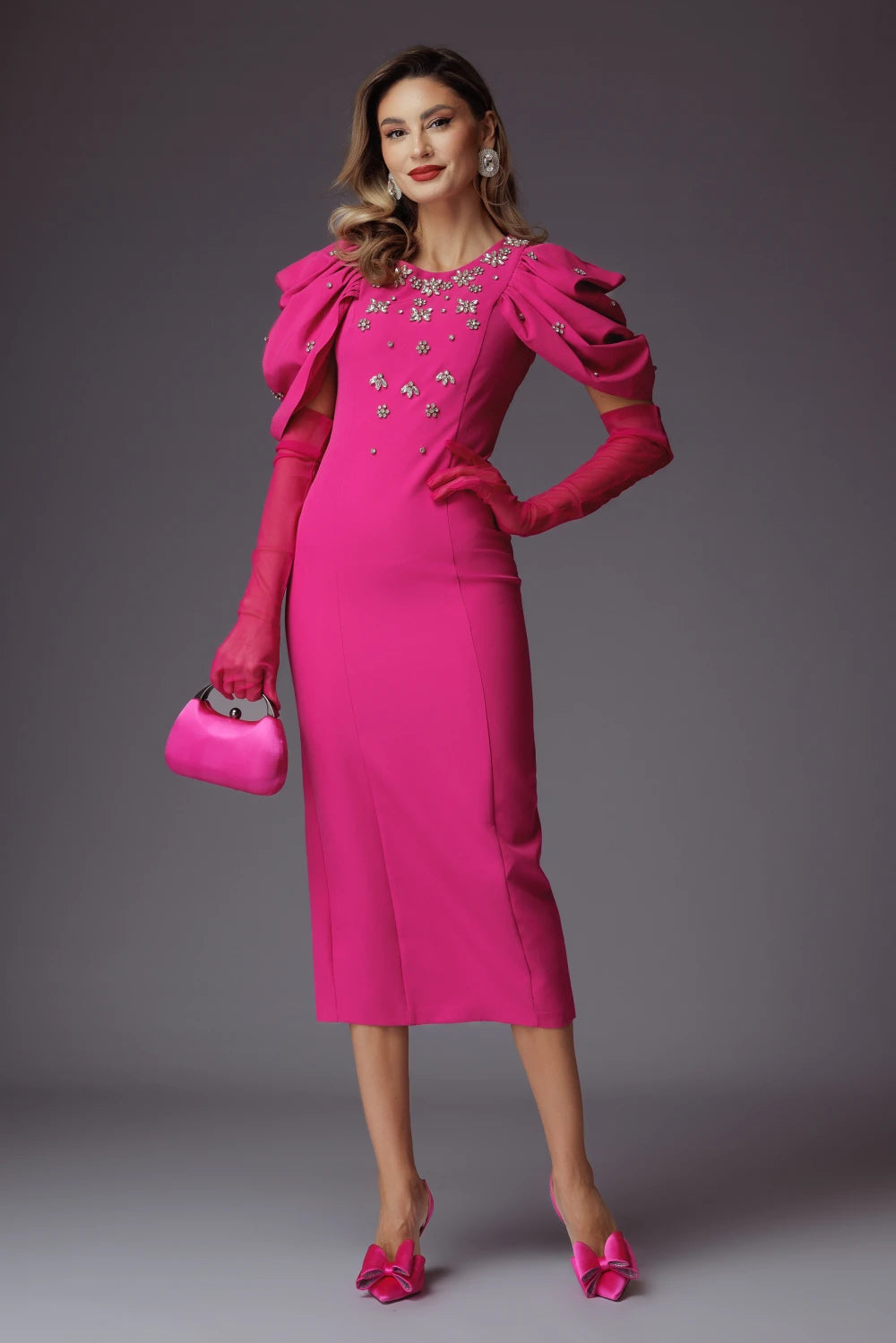 Rochie Malvina fucsia