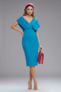 Rochie Marta turcoaz din neopren