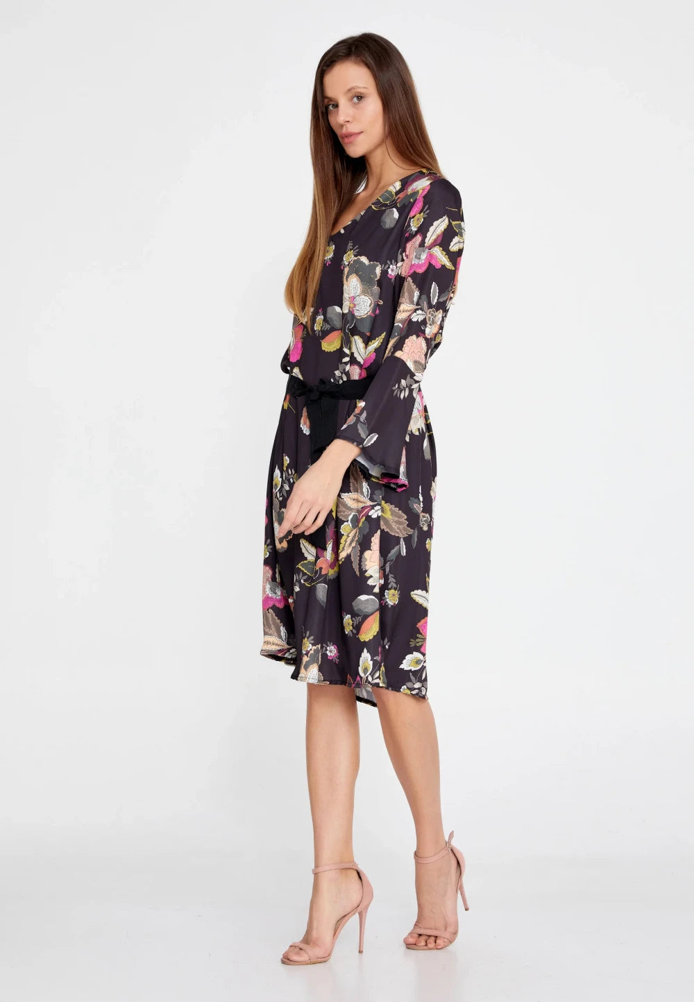 Rochie Monique cu imprimeu negru 4