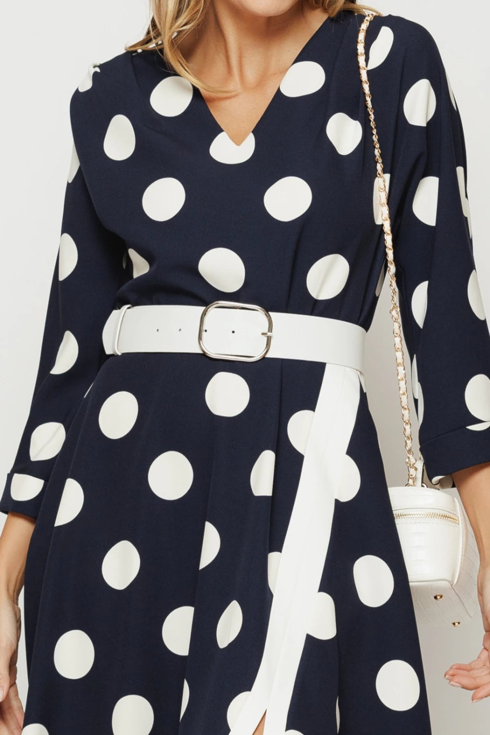 Rochie Nolia bleumarin cu buline 3