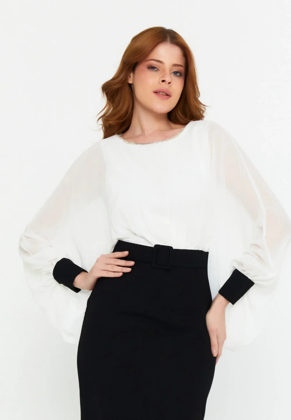 Rochie Taylor negru cu alb 3