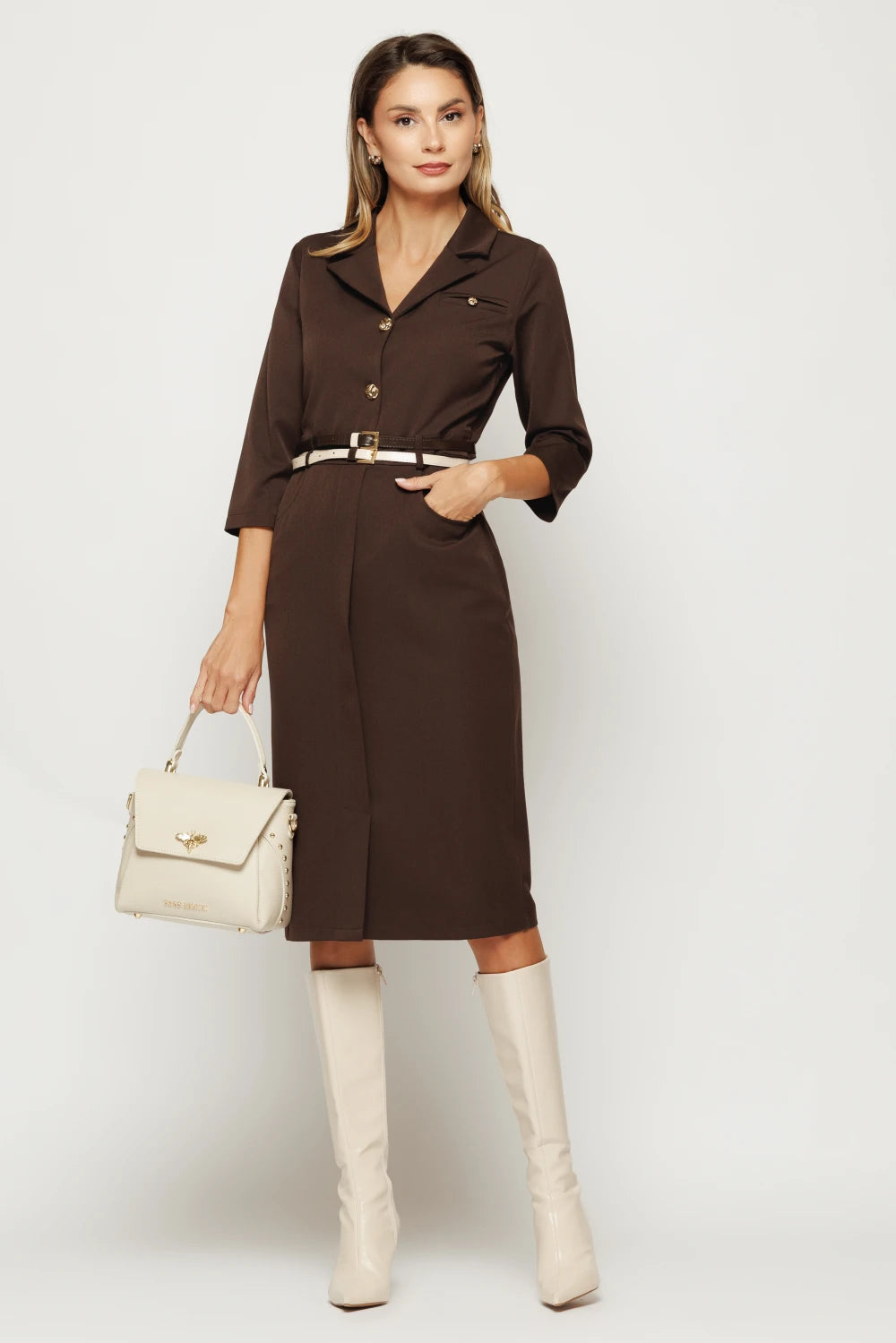 Rochie Vivienne maro